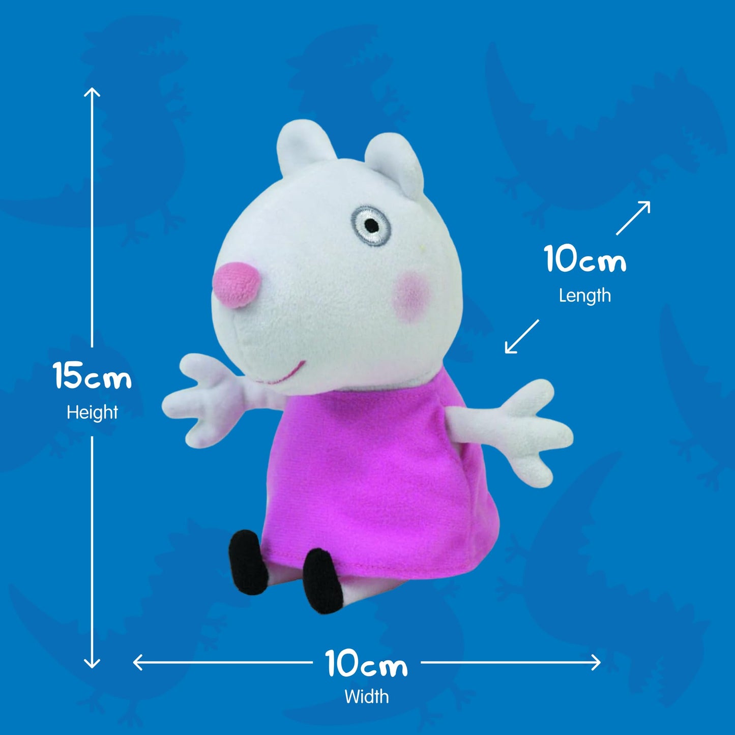 TY Peppa Pig Suzy Sheep Beanie Baby 15 cm – Soft Plush Toy Teddy for Kids, Collectible Stuffed Animal Plushies Soft Toy Gift for Toddlers & Children