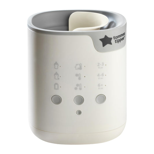 Tommee Tippee Multiwarm Bottle and Pouch Warmer, Warms Baby Feeds to Body Temperature in Minutes, Automatic Timer, White