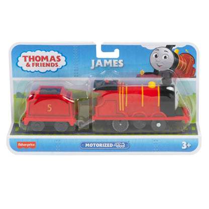 Thomas & Friends Motorized Toy Train James Battery-Powered Engine with Tender for Pretend Play Preschool Kids Ages 3+ Years, HDY70