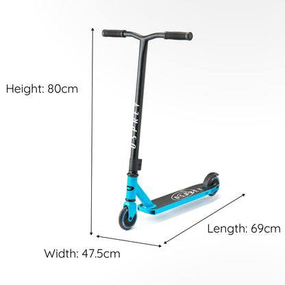 Osprey Stunt Scooter | for Boys Girls Kids and Adults, Kick T-Bar Street Pro 360 Spin Scooter with ABEC 5 Bearings and Ergonomic Handlebars, Multiple Colours, Blue