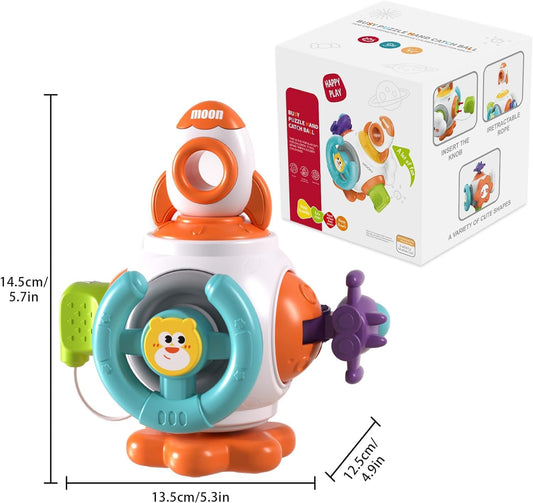 Montessori Sensory Toys for Toddlers 1-3 - Travel Activities Busy Board Cube - Baby Gifts for 18+ Months 1 2 One Year Old Infant Boys Girls - Airplane Plane Car Travel Toys Educational Learning