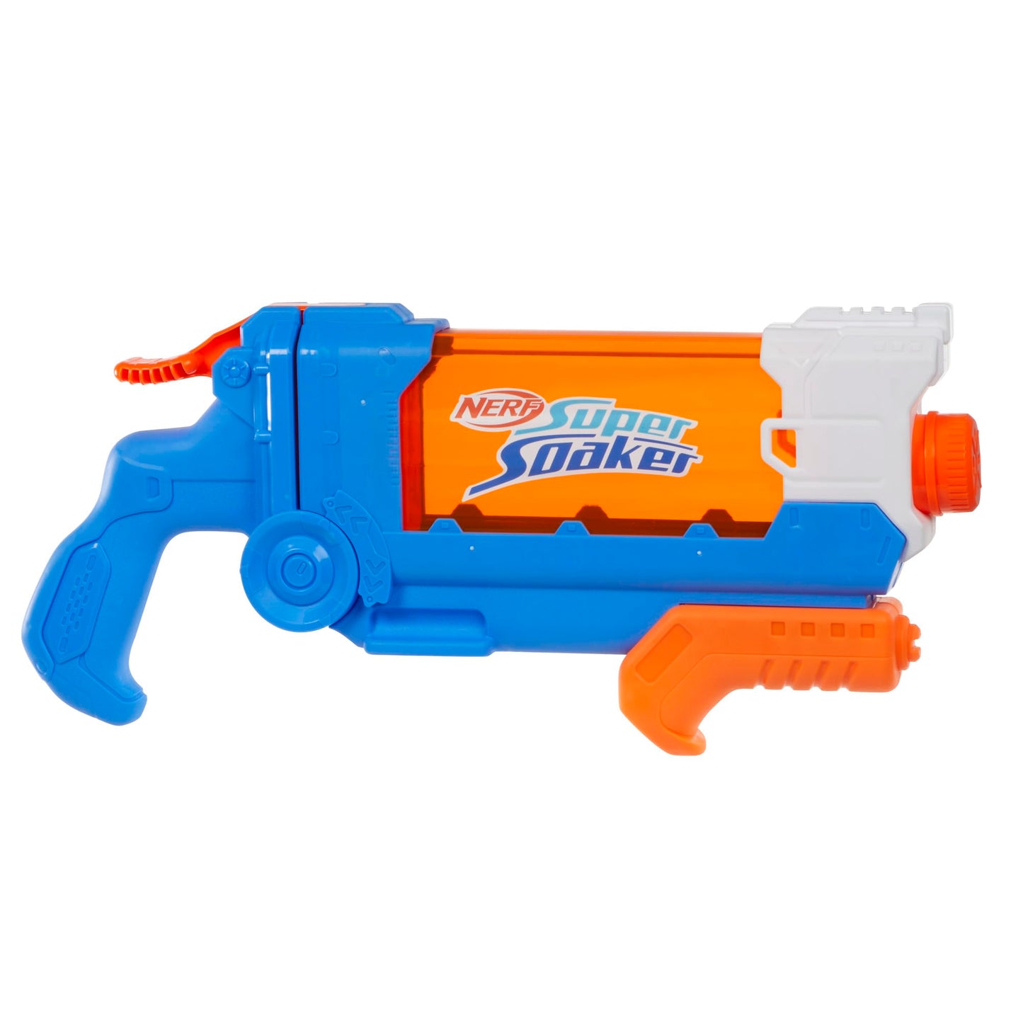 Nerf Super Soaker Flip Fill water blaster with multicolor design, 887ml capacity, ideal for garden water games.