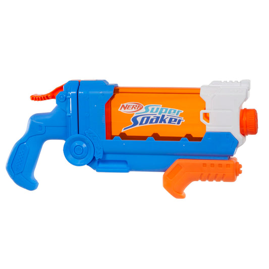 Nerf Super Soaker Flip Fill water blaster with multicolor design, 887ml capacity, ideal for garden water games.