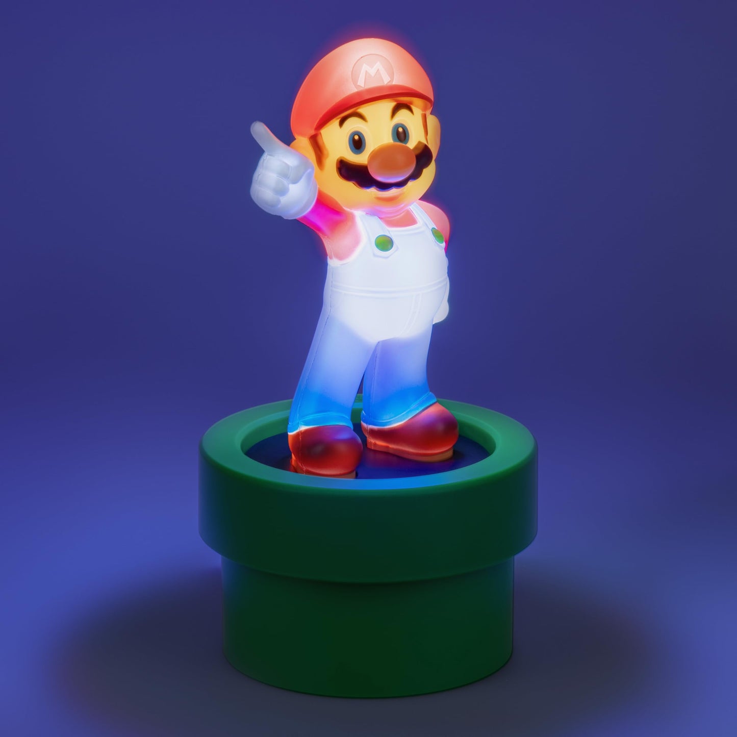 Official Nintendo Super Mario figure light by Paladone, battery-powered decor featuring Mario for home or office display.