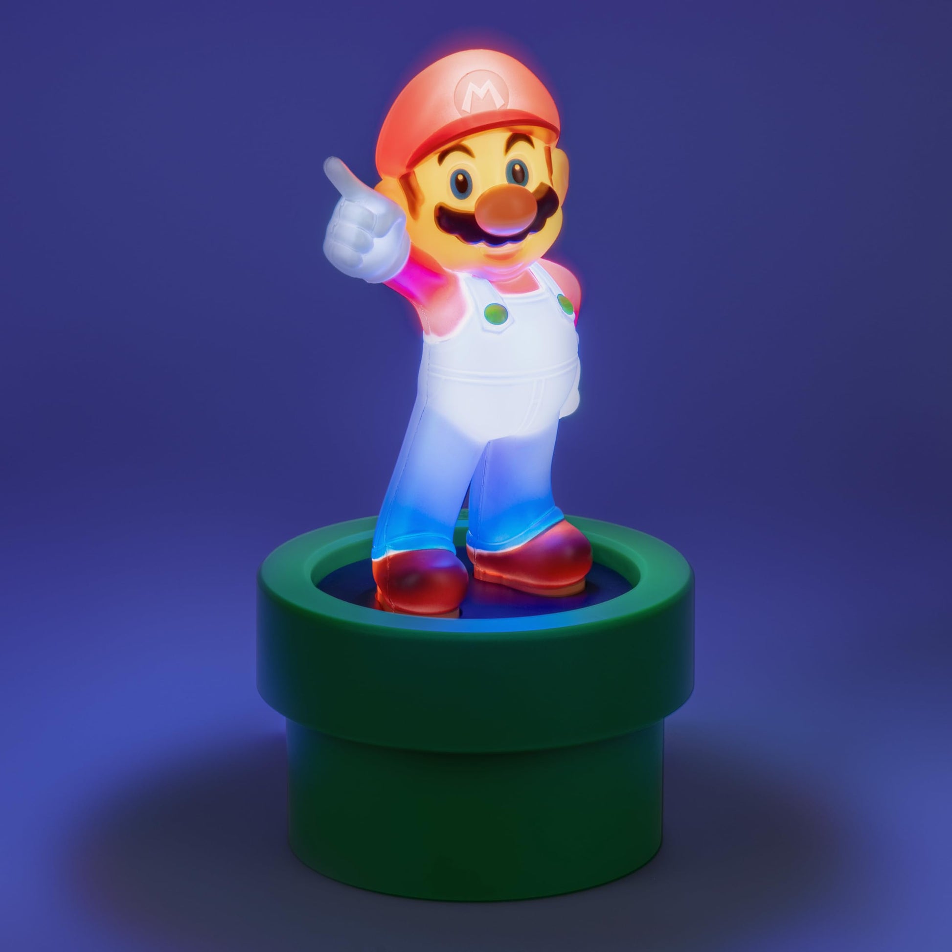 Official Nintendo Super Mario figure light by Paladone, battery-powered decor featuring Mario for home or office display.