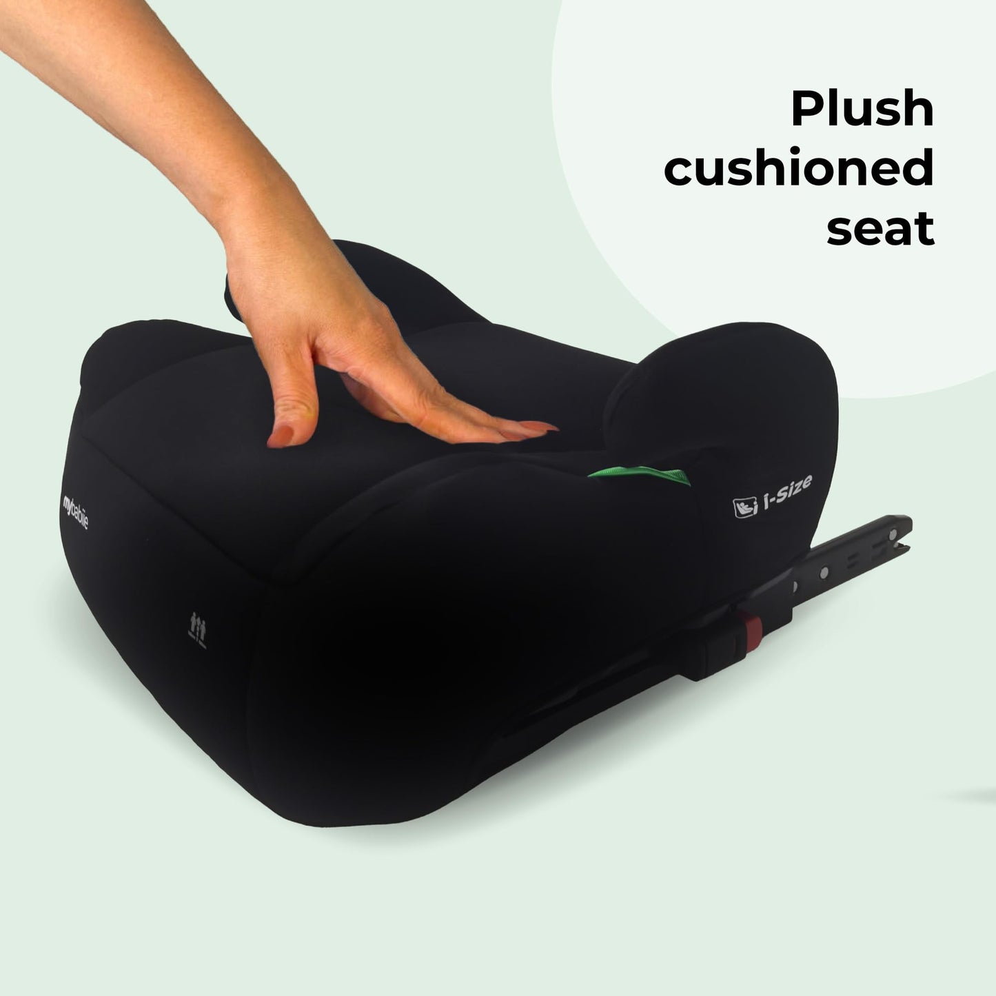 My Babiie MBCSB20 Child Booster Seat - ISOFIX, R129 i-Size 125-150cm (Group 3, 6 to 12 Years Approx.) Portable Kids Car Seat, Comfortable, Compact, Lightweight, Ideal for Travel - Black