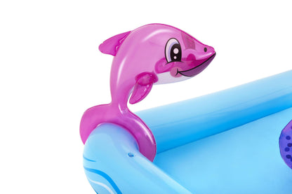 Bestway Fantastic Aquarium Play Center, 7'10"x6'9", featuring colorful aquatic designs and fun play areas for kids.