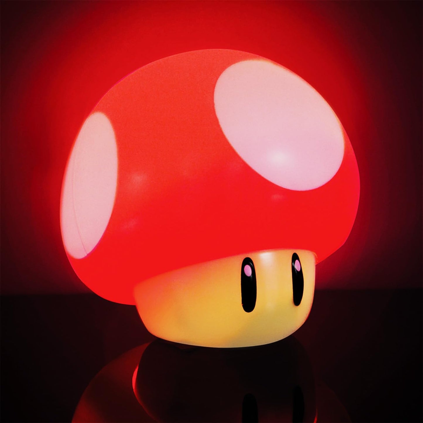 Paladone Super Mario Brothers Mushroom figure light with sound, officially licensed collectible toy for kids' bedrooms and gaming fans.