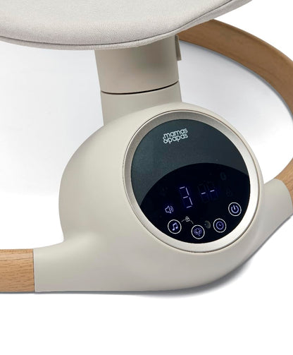 Mamas & Papas Alto Smart Baby Swing, Touchscreen, Multi Speed, Melodies, Bluetooth and Remote Control - Cashmere