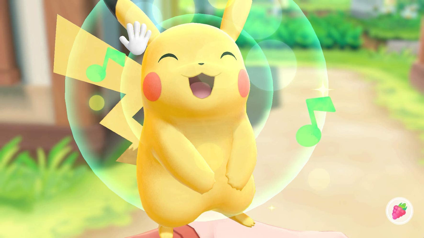 Nintendo Pokémon Let’s Go, Pikachu! Nintendo Switch game cartridge with colorful Pikachu and Pokémon artwork.
