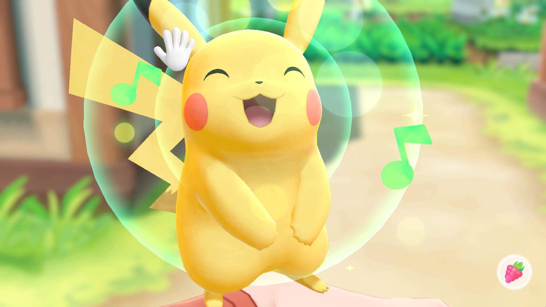 Nintendo Pokémon Let’s Go, Pikachu! Nintendo Switch game cartridge with colorful Pikachu and Pokémon artwork.