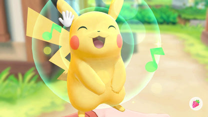 Nintendo Pokémon Let’s Go, Pikachu! Nintendo Switch game cartridge with colorful Pikachu and Pokémon artwork.