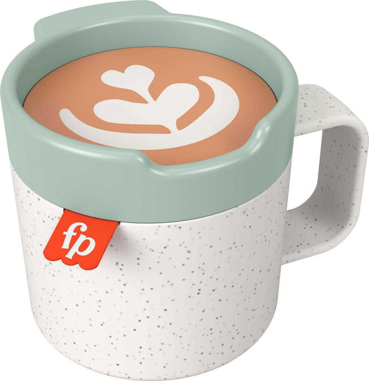 Fisher-Price Baby Toy Rattle A-Latte Coffee Cup Teether for Infant Sensory Play Ages 3+ Months, HGB86