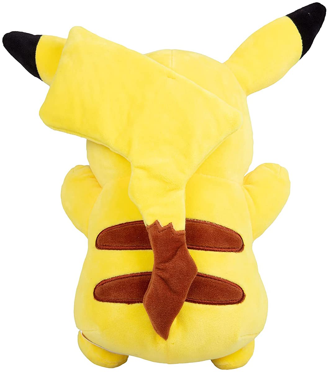 12-inch Pikachu plush toy by Pokémon, featuring authentic details and a cute design, perfect for kids.