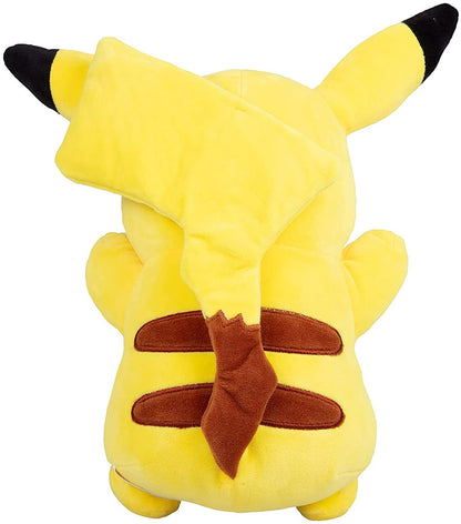 12-inch Pikachu plush toy by Pokémon, featuring authentic details and a cute design, perfect for kids.