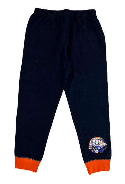 Blue Hot Wheels boys' pyjamas for ages 7-8, featuring a fun racing design suitable for nightwear.