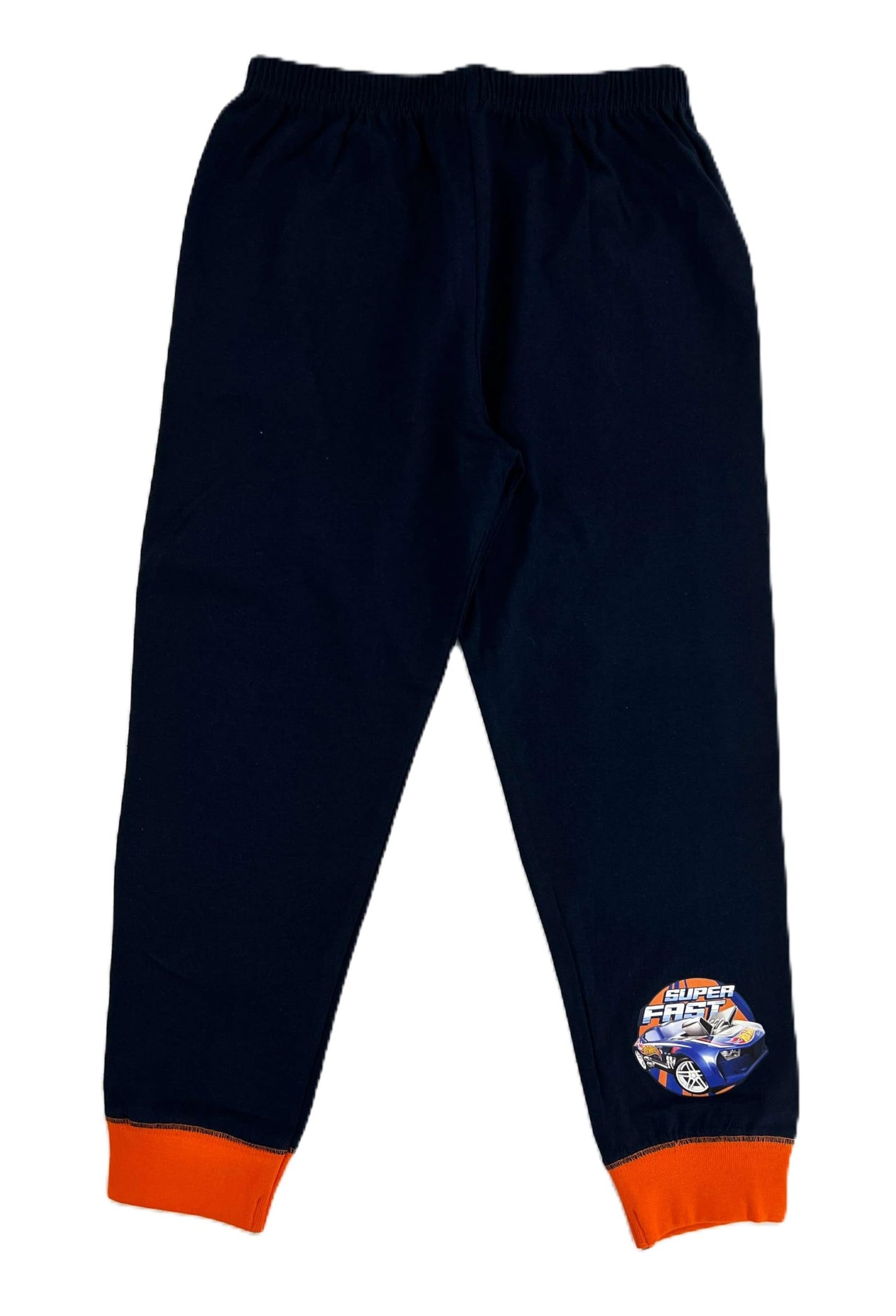 Blue Hot Wheels boys' pyjamas for ages 5-6 featuring a fun car design, perfect for comfy nightwear.