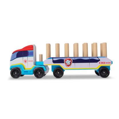Melissa & Doug PAW Patrol Toy Truck with Alphabet & Number Wooden Building Blocks, Kids Toys for Girls and Boys Age 3+, PAW Patrol Toys, Play Vehicles Gift for 3 Year Old Boy or Girl