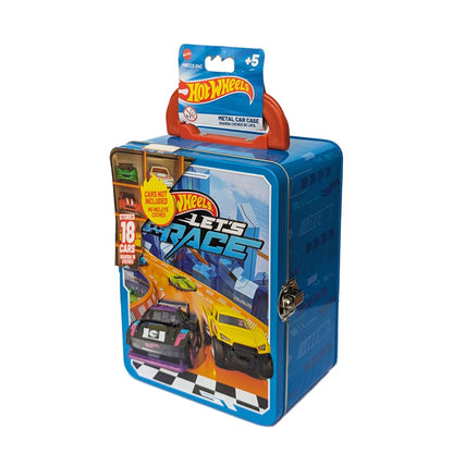 Hot Wheels 1:64 Scale cars Metal Car Carry Case I 18 Toy Storage & Organiser Gift for Collectors Kids Ages 3 Years Old Up 3D HW Race lid design (Cars not included)