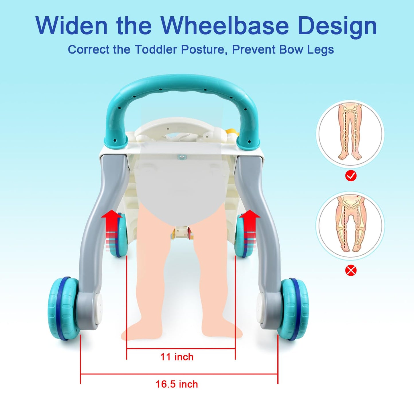 Cemirk Baby Walker with interactive shapes, sounds, music, and pretend play features for babies 6 months to 3 years old.
