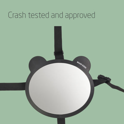 Maxi-Cosi Back Seat Mirror, Car Seat Mirror 360° Adjustable, Wide-Angle View, Easy to Install, Crash Tested and Approved, for Baby, Infant, Toddler and Child, Black