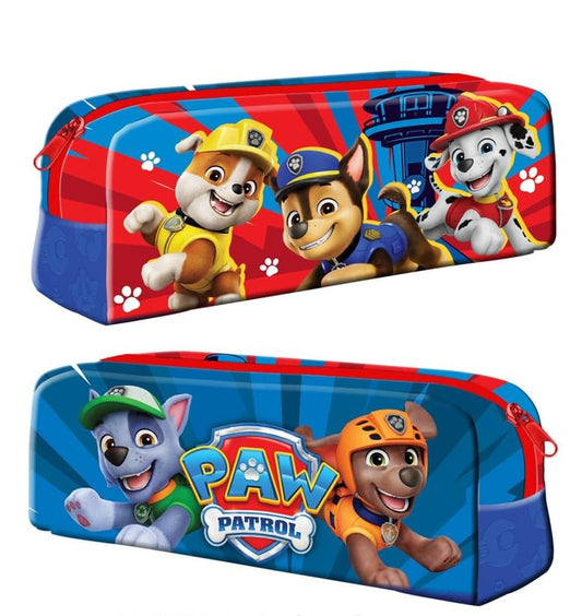 TDL Paw Patrol Pencil Case – Featuring Chase, Marshall, Rubble, Rocky & Zuma – Durable School Stationery Organizer