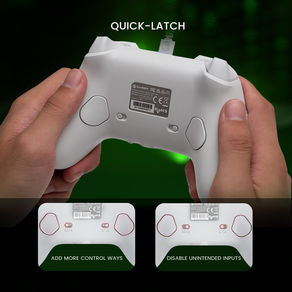 GameSir G7 SE Xbox One controller with hall effect sticks, programmable back buttons, 3.5mm earphone port, for Windows 10/11, Xbox Series X/S.