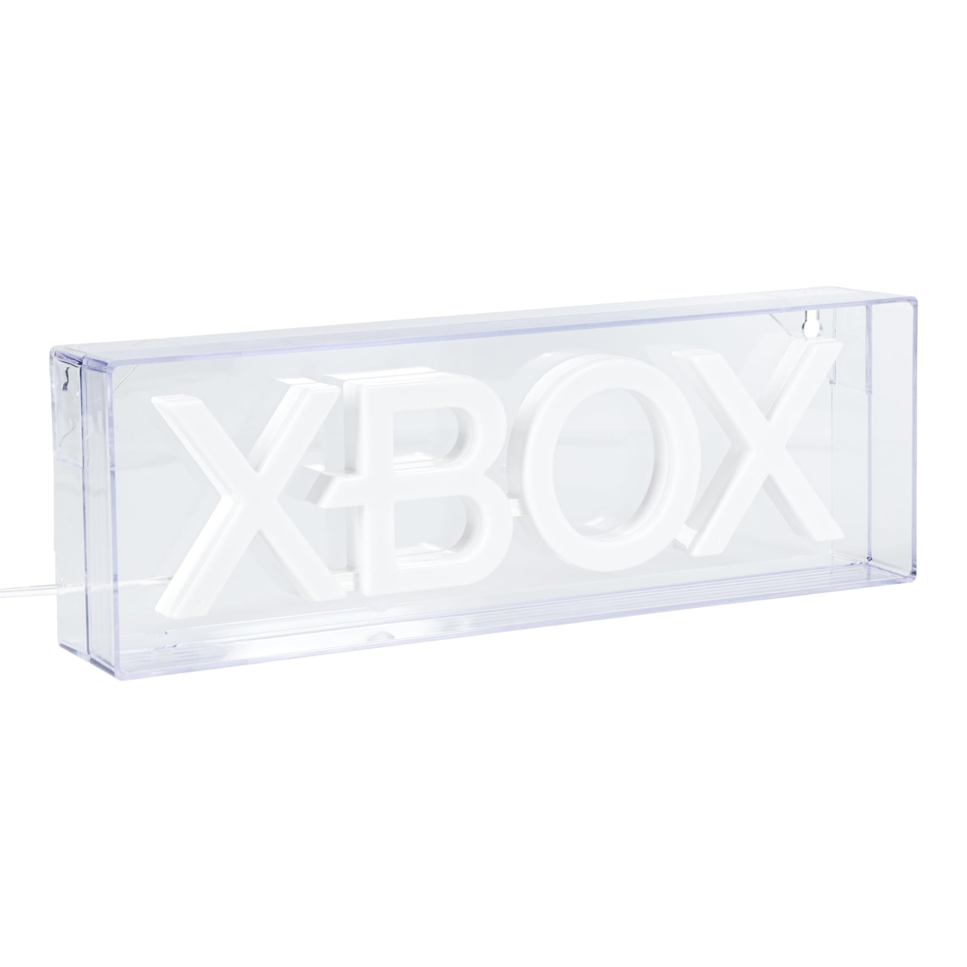 Green Xbox logo LED neon light by Paladone, wall mountable or free-standing sign, ideal for gaming room decor and accessories.