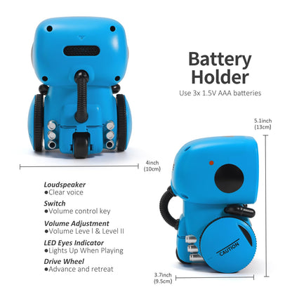 GILOBABY Interactive Smart Robot Toys, Intelligent Robot for Kids, Children Girls & Boys Robotic 3 Years Old Up, Voice Control & Touch Sense, Dance & Sing & Walk, Recorder & Speak Like You