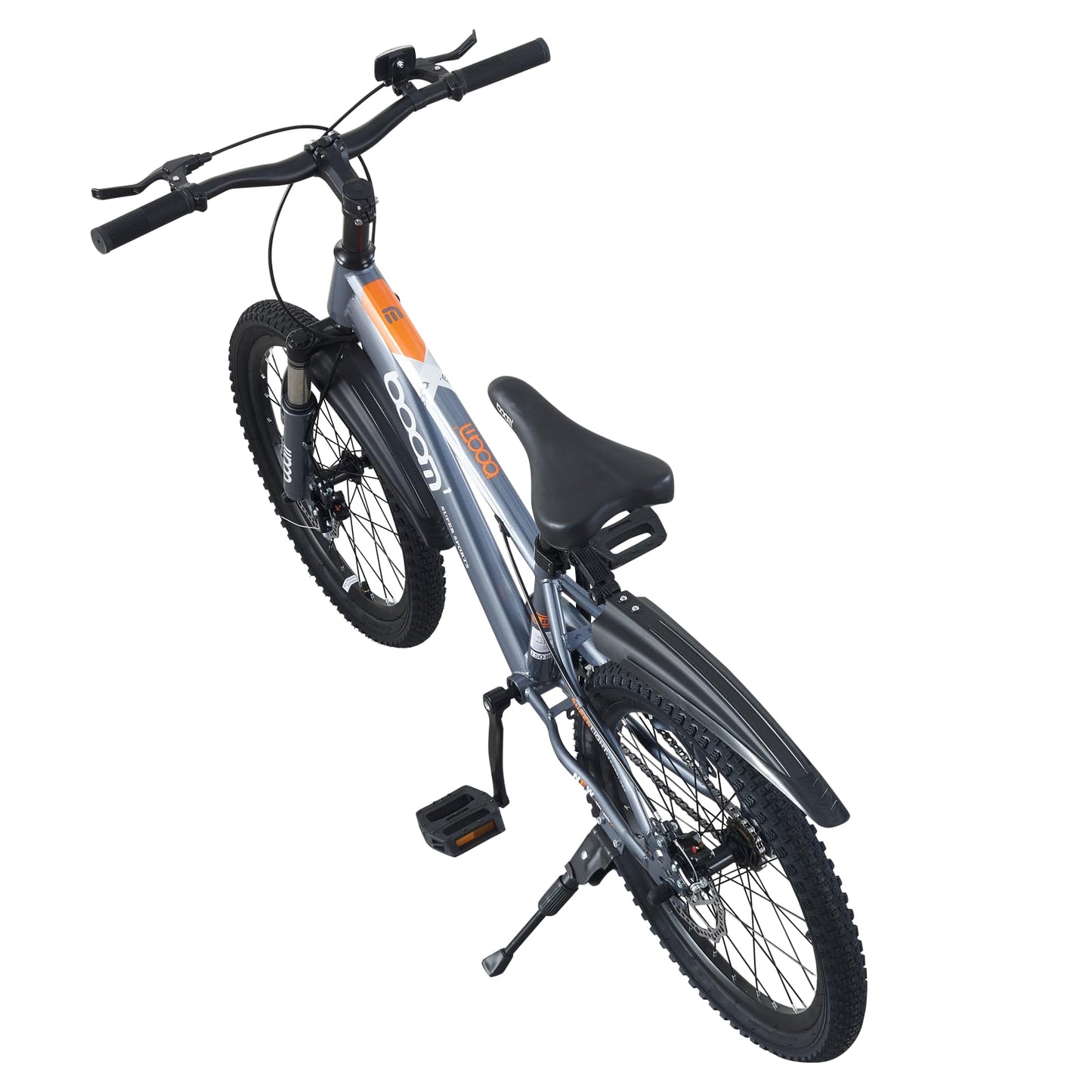 LSLIFE Kids Mountain Bike for Boys, 18 Inch Kids Bicycle for 6-10 Years Old Boy with Shock Absorber Boys Mountain Bicycle with Dual Disc Brake (Grey, 18 Inch)