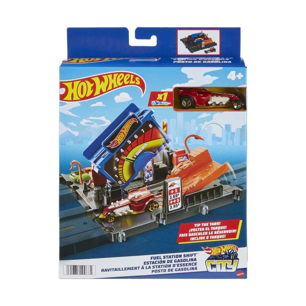 Hot Wheels City Toy Place Favourite Places Petrol Box Including 1 Vehicle for Children from 4 Years