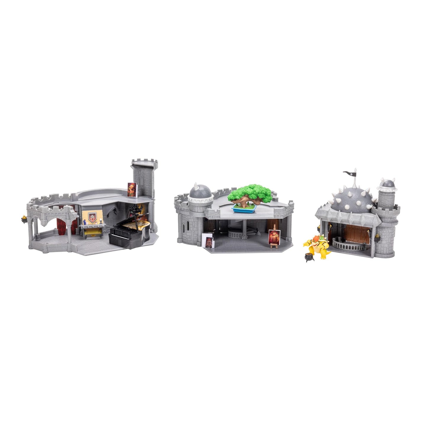 Super Mario Galaxy Movie Bowser Castle Playset with mini Bowser figure, character accessories, and multi-level design by THE SUPER MARIO BROS. MOVIE