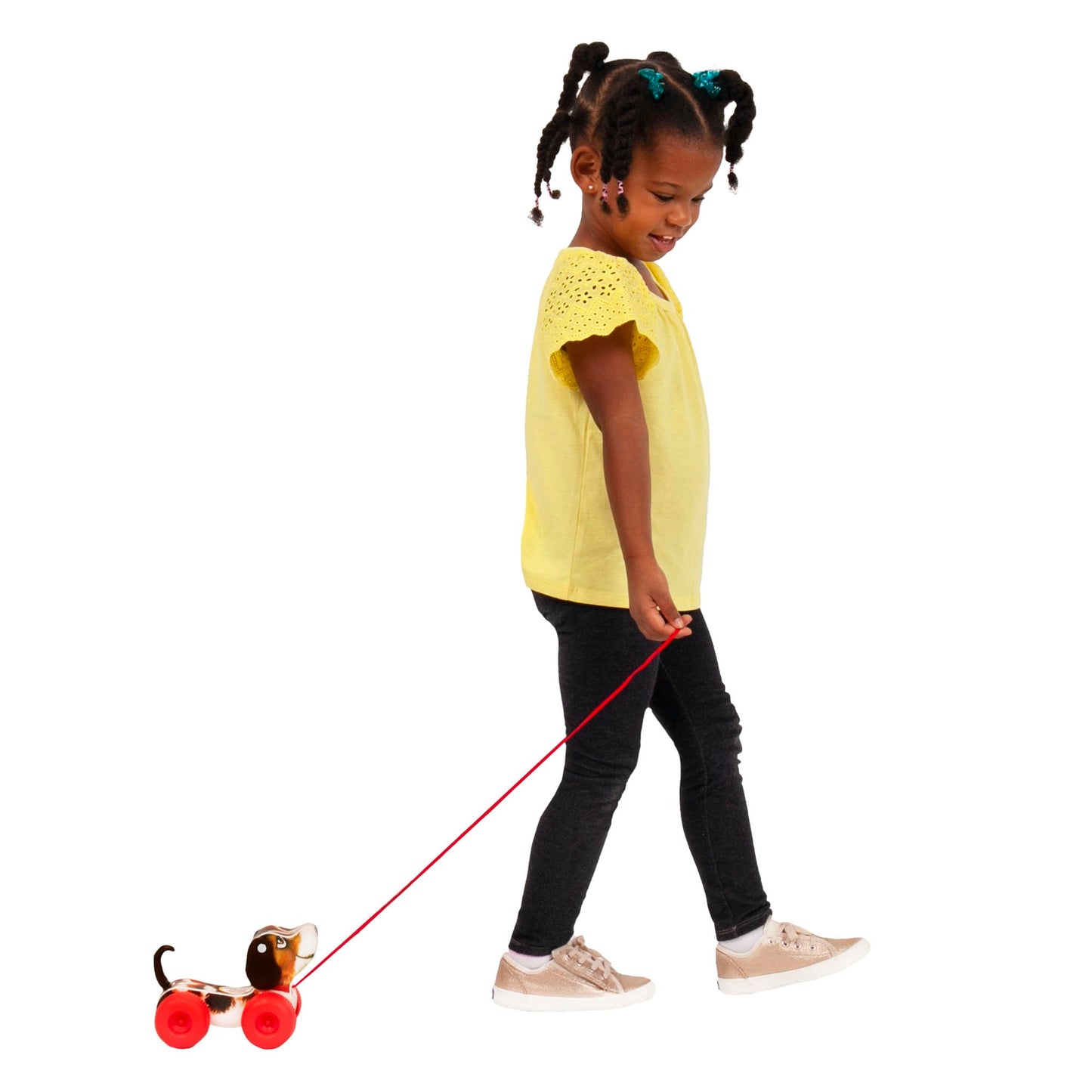 Basic Fun Fisher Price Classics Little Snoopy Pull Along Dog Toy | Retro Style Toddler Walking Toy with Interactive Features | Gift for Kids Aged 12+