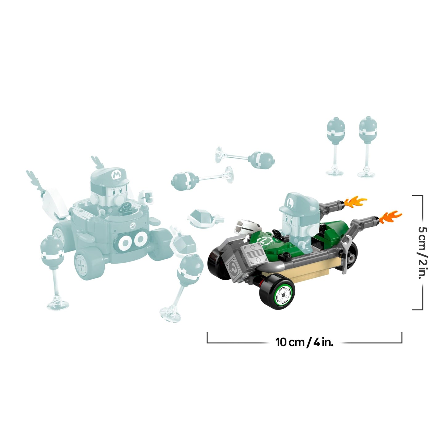 LEGO Super Mario Baby Mario vs. Baby Luigi toy set with 2 collectible Nintendo character figures and 2 cars for kids and gamers