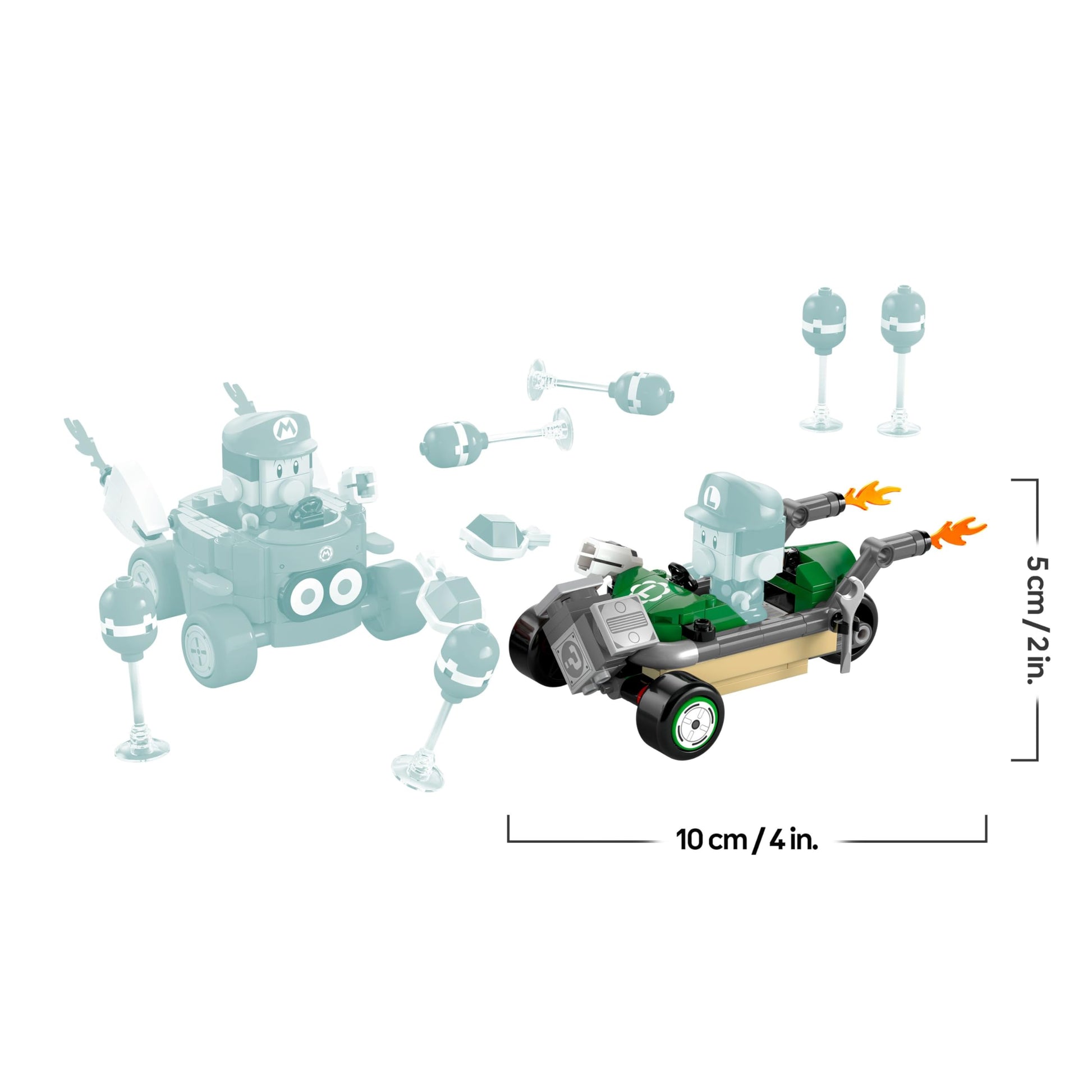 LEGO Super Mario Baby Mario vs. Baby Luigi toy set with 2 collectible Nintendo character figures and 2 cars for kids and gamers