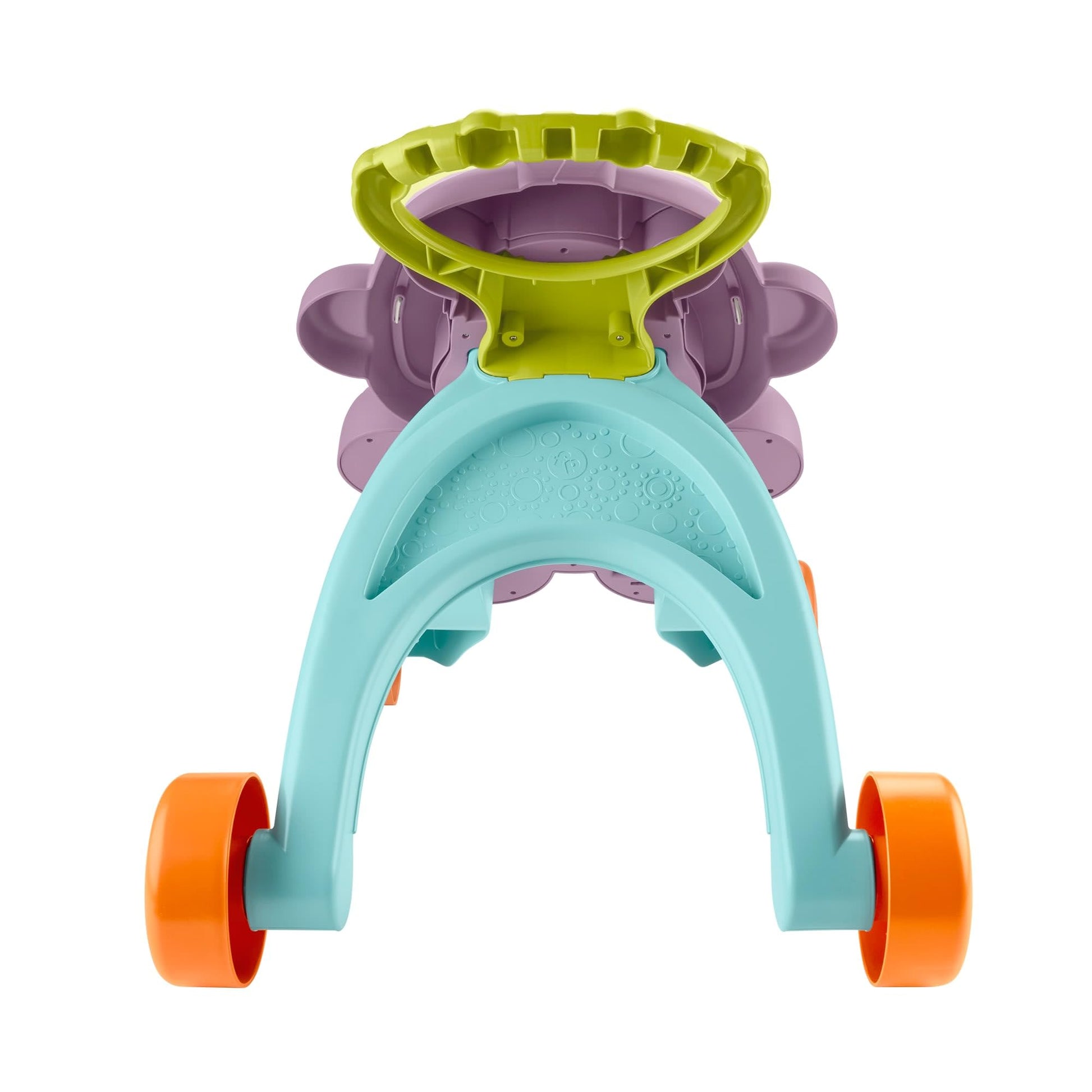 Fisher-Price Baby Walker with purple monkey toy, lights, and music for infants and toddlers ages 6 months and up.