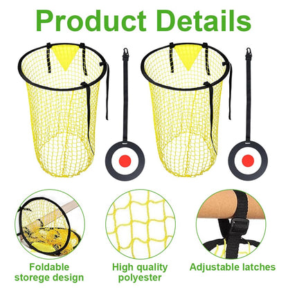 Lotvic 2 Pcs Top Bins Football Targets with 2 Pcs Hanging Targets, Top Bins Net for Goal, Top Corner Football Target Net for Kids Adults Shootings Accuracy Training & Practice (2 Top Bins + 2 Targets)