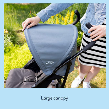 Graco EZLite, ultimate easy-to-use lightweight stroller at only 6.6kg for on-the-go families. Suitable from birth to approx. 3 years (15kg), Midnight fashion, Black