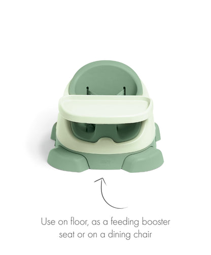 Mamas & Papas Baby Bug Booster Seat For Dining, Detachable Tray, Harness, Adjustable Seat and Non-Slip Feet, Eucalyptus