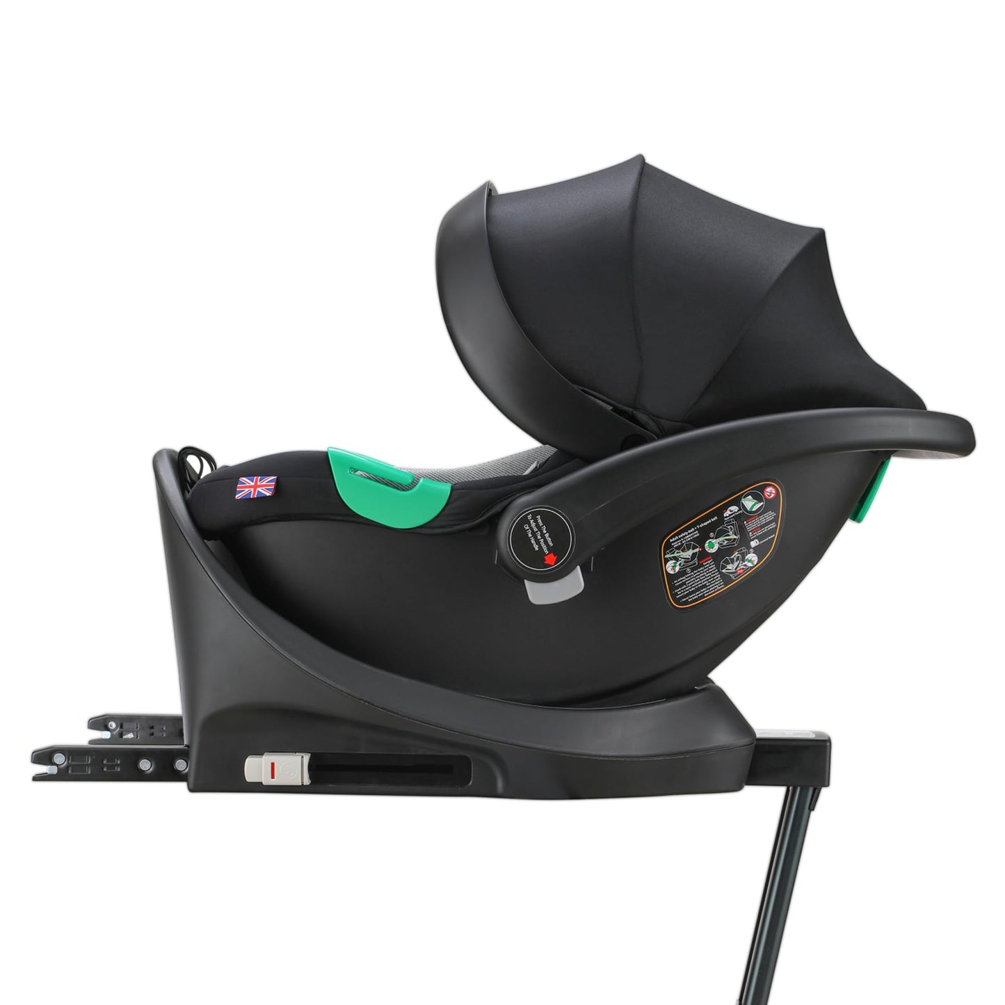 Cozy N Safe Snowdon i-Size Child Car Seat Carrier with ISOFix Base and Support Leg, 3 -Point Harness, Adjustable Headrest, Suitable from 40cm to 85cm (up to 15kg), New ECE R129 i-Size Compliant