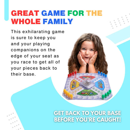 Navoys Race To Base - Fun Family Game for Kids and Adults, Race Back To Your Base Before You're Caught, Classic Board Games for 6, 7, 8+ Year Old Children