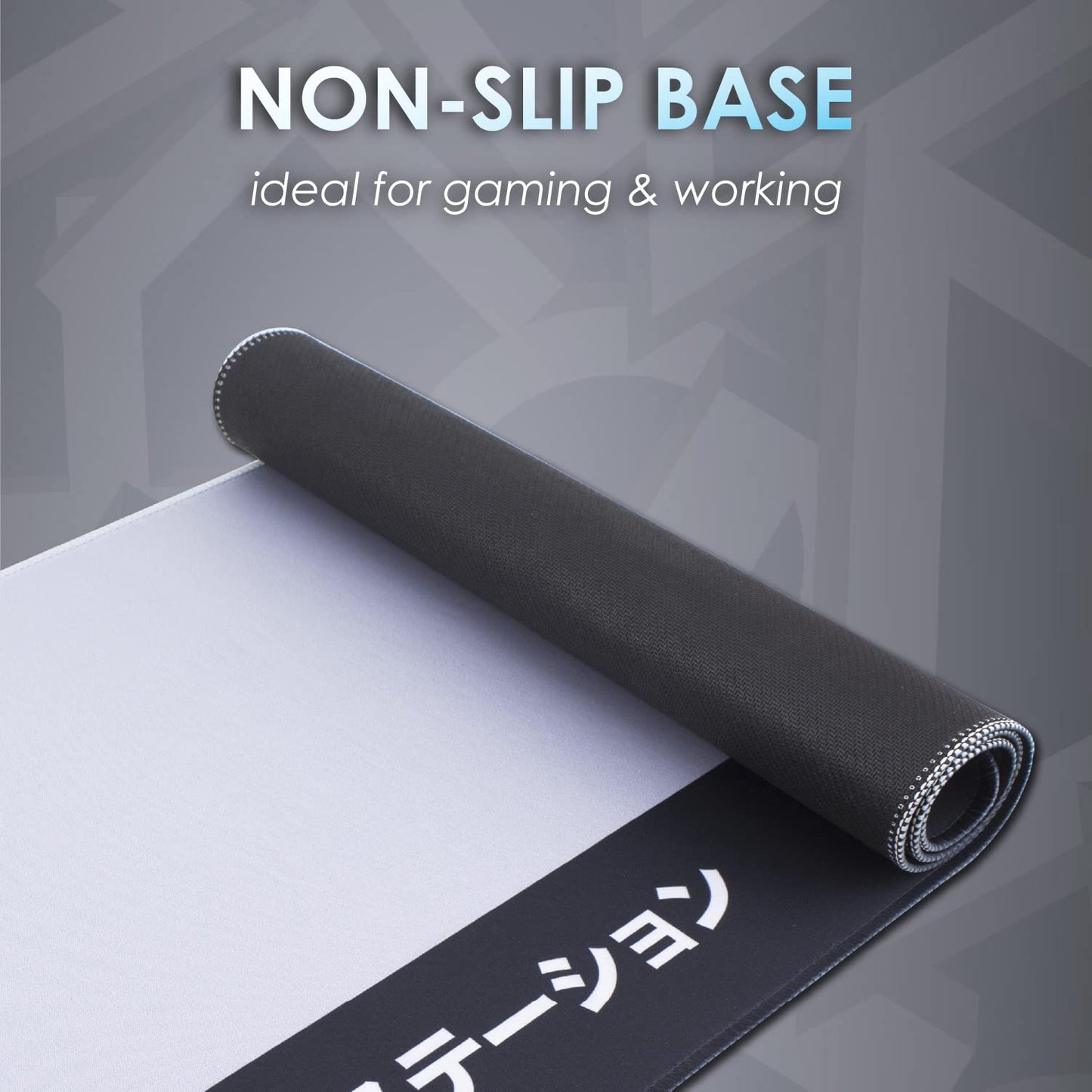 PlayStation Heritage desk mat by Paladone featuring official Sony logo, large non-slip mouse pad for gaming and office setups.