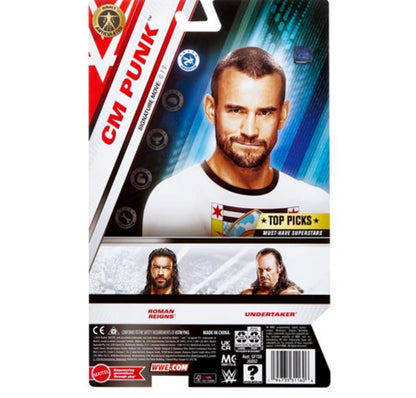 WWE Top Picks CM Punk Action Figure, 6-Inch, Main Event Series with 14 Points of Articulation