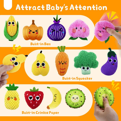 12-pack Teytoy sensory bean bags for kids, textured tactile toys set for autistic children and toddlers, developmental play and stress relief