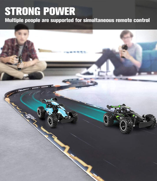 SZJJX Remote Control Cars – 2.4GHz High-Speed RC Car for Kids, 15KM/H+ 2WD Off-Road Remote Controlled Car with 2 Rechargeable Batteries, Electric Remote Control Truck Toy for Boys & Girls Gifts (Blue)
