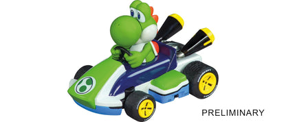 Carrera RC Mario Kart Yoshi race kart in 1:32 scale with 2.4GHz control, measuring 12cm, suitable for ages 6 and up.