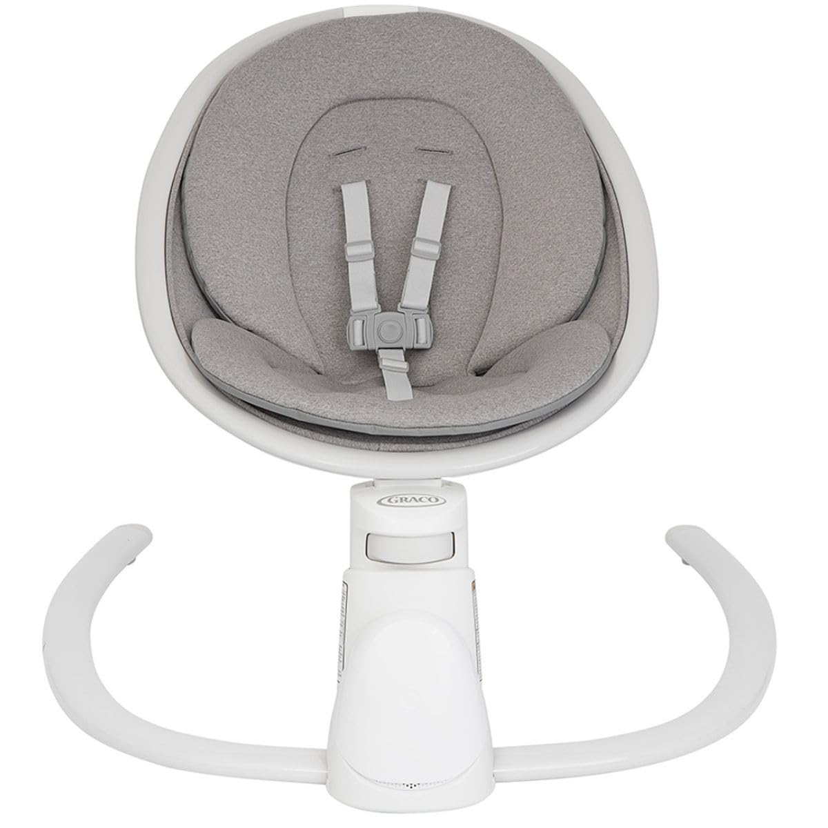 Graco Sway 'n Grow Bluetooth baby soother with swaying motions, vibration, music, adjustable height, compact design, Heather fashion
