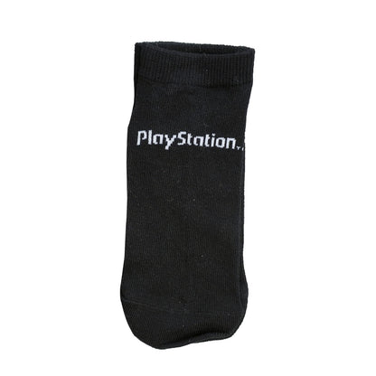 Set of three PlayStation official boys and girls trainer socks in size 12.5-3.5, featuring colorful gaming-themed designs for ages 6-9.
