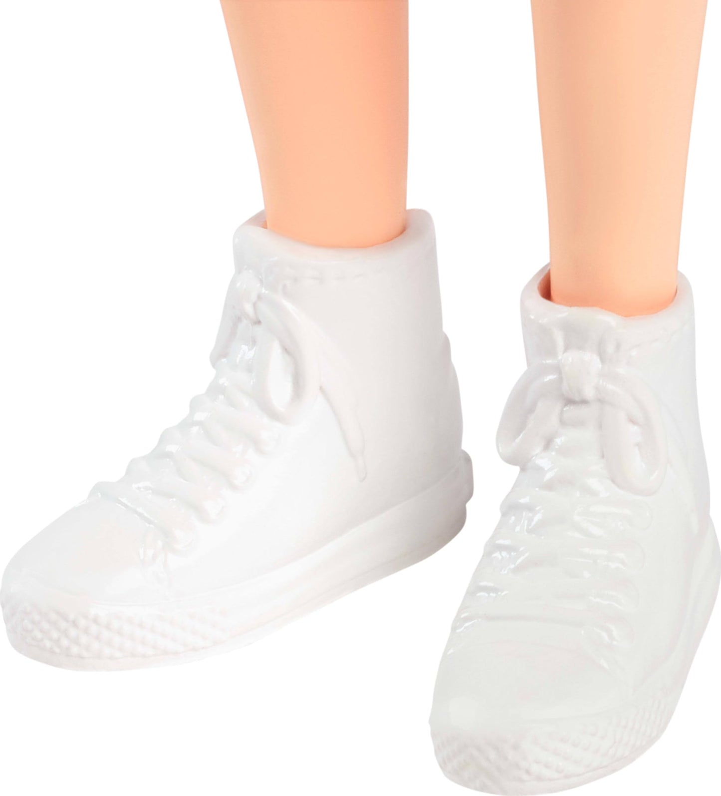 Barbie Fashionistas Doll #232 with red hair, sporty "B" jersey top, pleated purple skirt, watch, and sneakers.