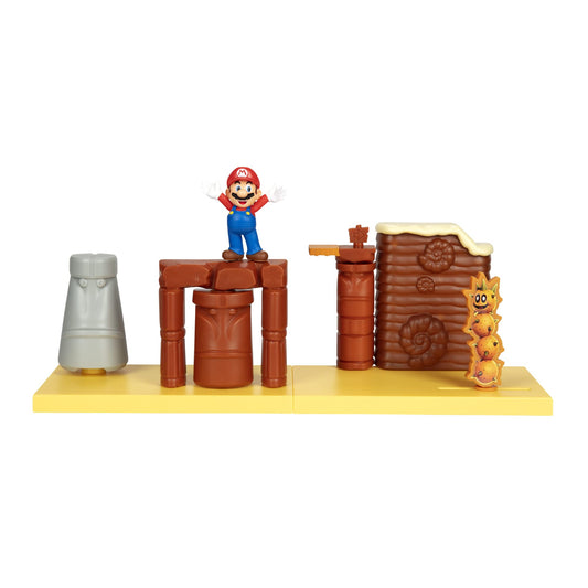 Super Mario Nintendo desert playset with 2.5-inch Mario action figure, ideal for play and display for kids and collectors